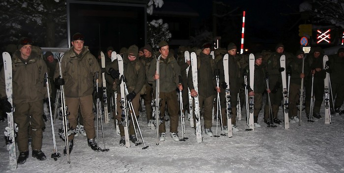 The Austrian Army has arrived at Hahnenkamm