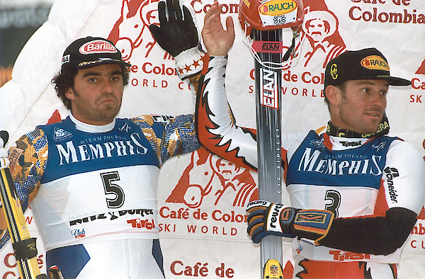 Austrian's racer Mario Reiter won the Slalom 1997, Alberto Tomba was desperately disappointed