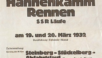 Hahnenkamm Plakat von 1932