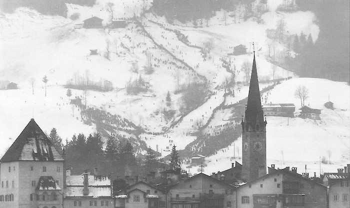 Foto © K.S.C.- Der Ganslernhang in den 1950er Jahren.