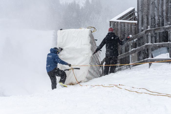 Die Streif im Schneegestöber