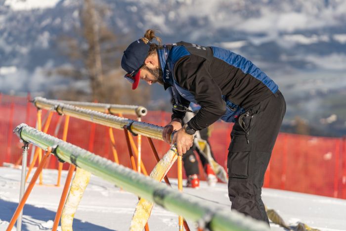 Viel Handarbeit auf der Streif