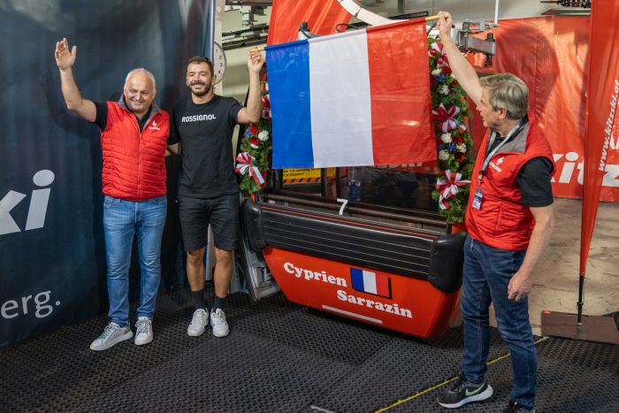France’s Superheroes Celebrate on the Hahnenkamm