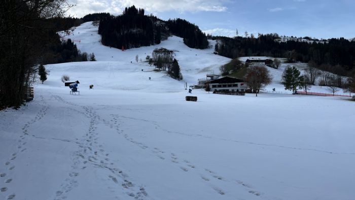 Kitzbühel early onset of winter - A first look at Streif and Ganslern