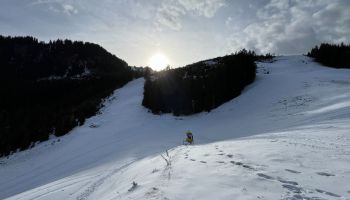 Kitzbühel early onset of winter - A first look at Streif and Ganslern