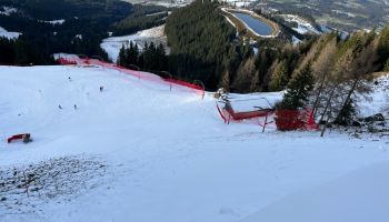 Kitzbühel early onset of winter - A first look at Streif and Ganslern