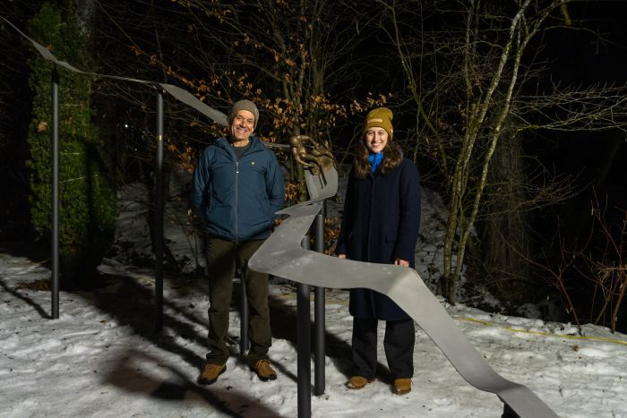 Die Streif als Skulptur im Legendenpark