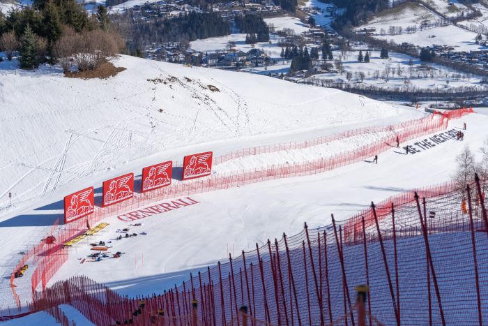 The Streif is bathed in sunshine: Kitzbühel is good to go